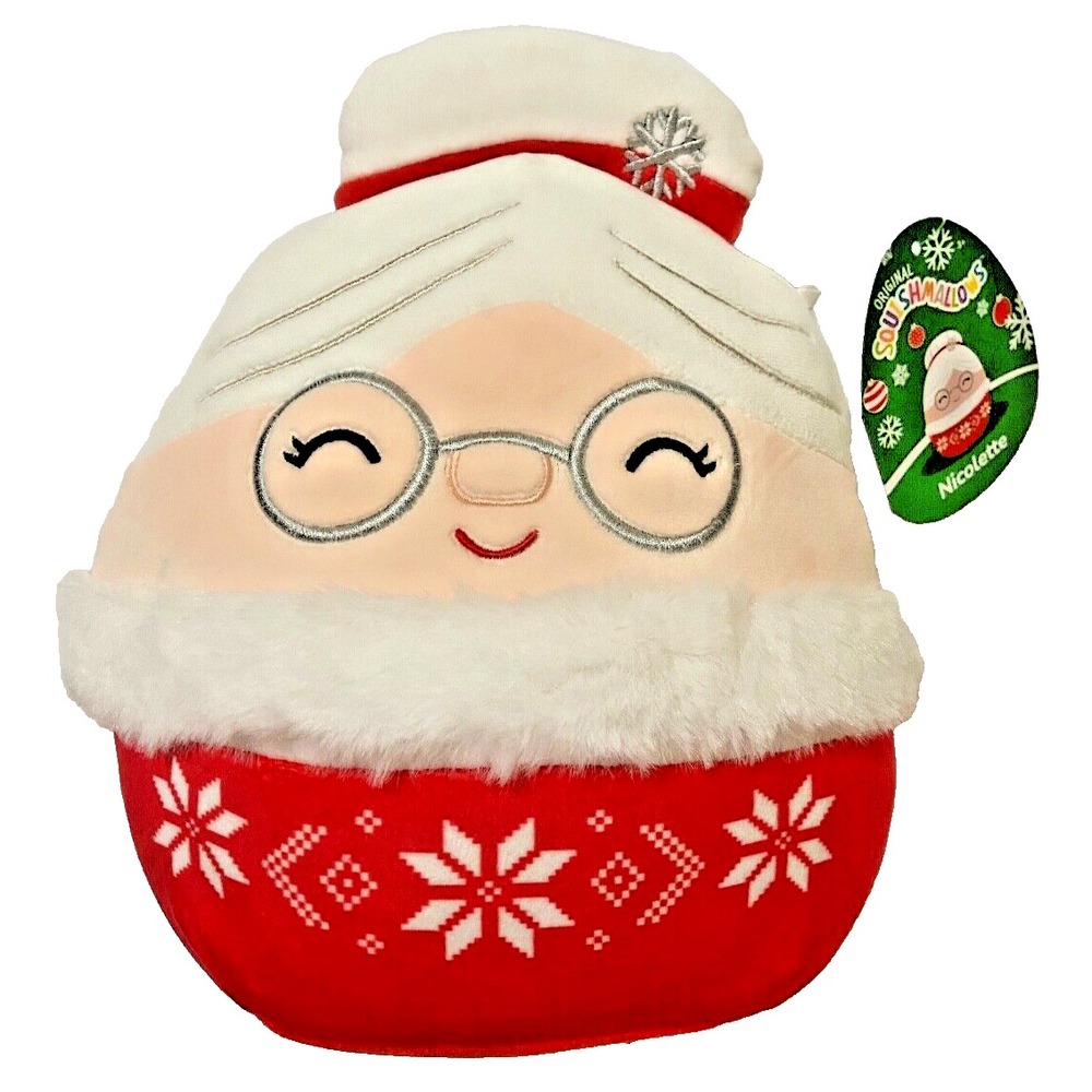 NICOLETTE "Mrs. Claus"  Squishmallows 8" Plush‎ NWT